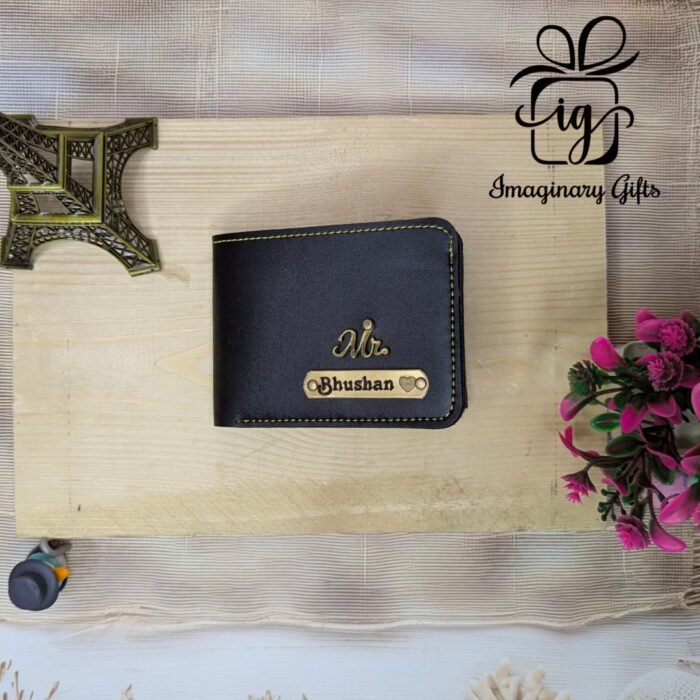 Personalized Men's Name Wallet - Custom Engraved Gift - Image 1