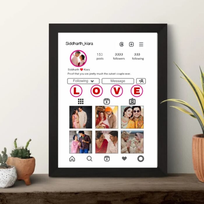 Personalized Instagram Profile Photo Frame - Birthday Gift, Custom Insta Page Theme - Image 1