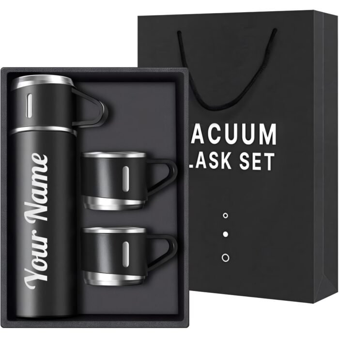Engraved Name Vacuum Bottle & Cup Set - Stylish & Functional - Image 1