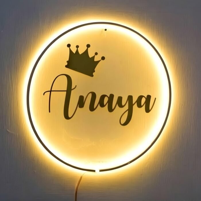 Stylish Name LED Logo - Acrylic Light Decor - Image 1