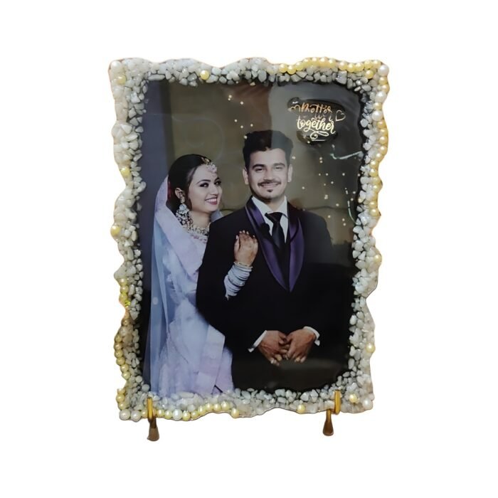 Personalized Resin Art Photo Frame - Custom Photo & Decorative Finish - Image 1