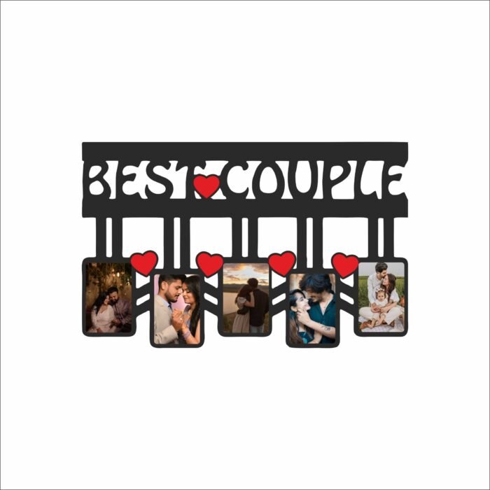 World's Best Couple Wooden Photo Collage Frame - Image 1