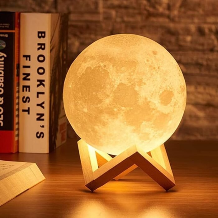LED Moon Lamp With tap Sensor 7 color led - Image 1