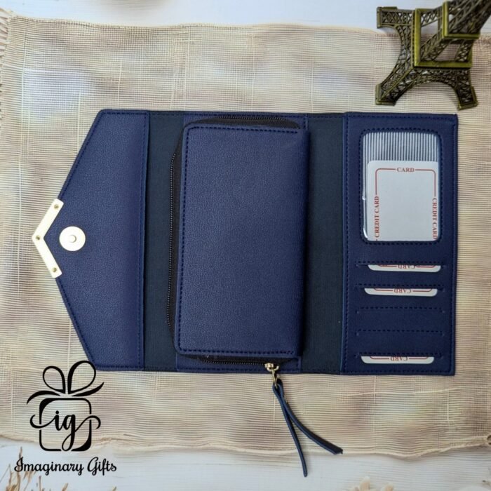 Customized Imported Leather 2 fold Women Wallet - Image 2