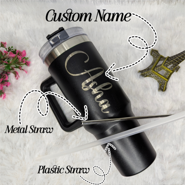 Personalized Vacuum Tumbler 1200ML  (Black) - Image 2