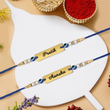 Cutomized Evil Eye Rakhis For Brothers (4QTY)